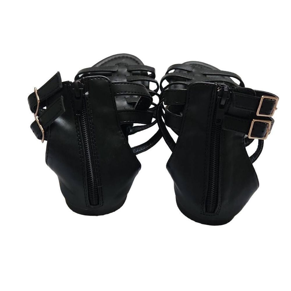 Katliu Ladies Black Zip Up Gladiator Sandals - Size 36 - Picture 4 of 6